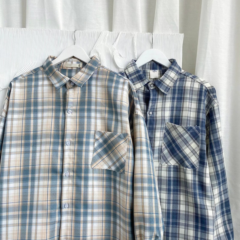 Plaid Shirt Korean Keyword White Ruffled Shirt Women's Summer Short Sleeve Slim Fit High-end Tolerant Top