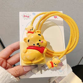 小熊苹果13promax手机数据线防折断适用iPhone15快充头20w壳14ipa