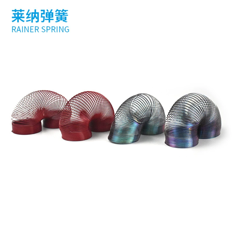 Doky Spring Металлический Радужный круг Вниз по лестнице Игрушка Весна Красочная в наличии Весенний стек