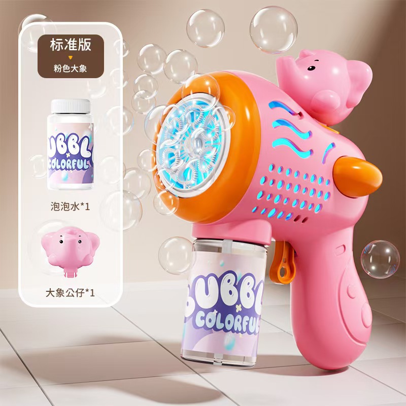 Explosión máquina de burbujas automática pequeña pistola de acero Gatlin burbujas pistola de burbujas mercado nocturno al por mayor burbujas sopladas fabricantes