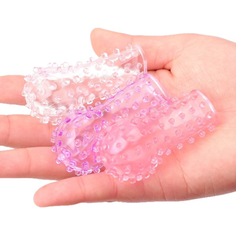 Fundas para dedos de partículas grandes con espinas, masturbación femenina, masaje clítoris, hebilla, juegos sexuales para adultos, accesorios