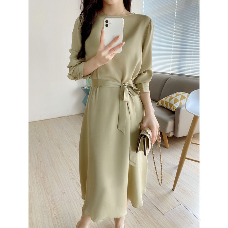 F9358 4520K VÁY ĐẦM LIỀN THÂN NỮ HANTDC THỜI TRANG NỮ LỤA TƠ TẰM G06 SẢN PHẨM MỚI