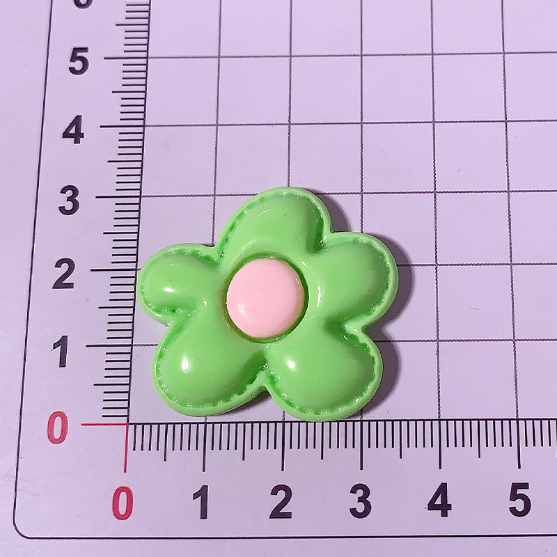 Mediano nuevo accesorios de resina de flores de dopamina DIY accesorios para el cabello caja de teléfono móvil colgante hecho a mano agujero material de hebilla de zapatos