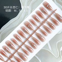 30片手工穿戴美甲碟飛舞30片長杏仁:氣質百搭高級感可拆卸美甲貼