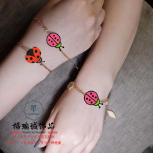 七星瓢虫长项链女香槟金色锁骨链轻奢小众设计感颈链百搭新款