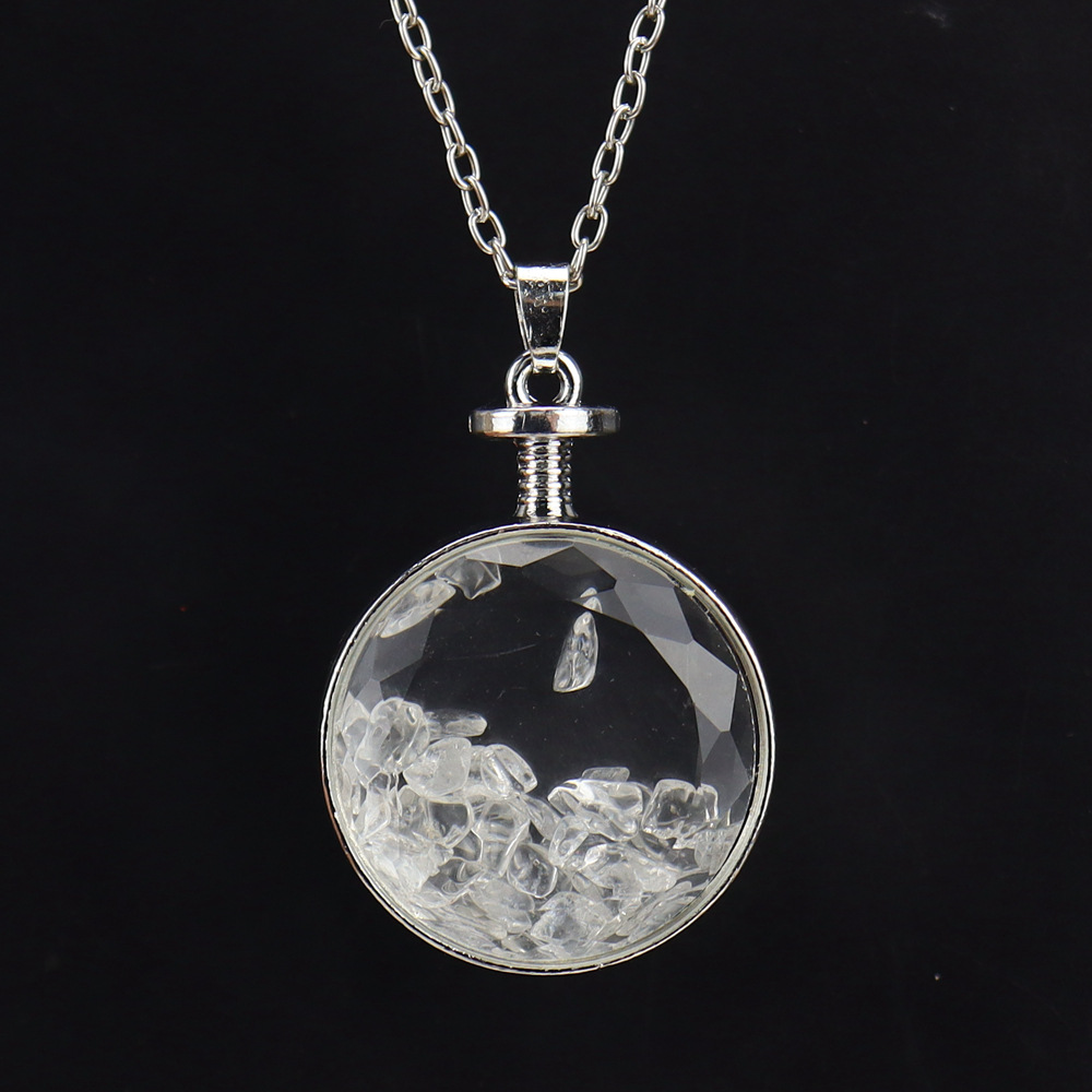 36g Weight Pendant Necklace Classification 1 Piece Quantity Holiday, Daily Occasion natural stone Material Round Pattern Women'S Gender Plating Design Ethnic Style Style Ethnic Style Round Natural Stone Pendant Necklace In Bulk 14