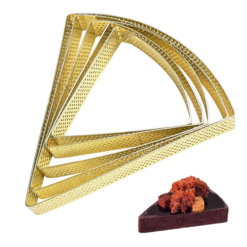 Позолоченная нержавеющая сталь, штамповка, веерообразная башня, круг, тип фруктового пирога, форма скорлупы, лимонная башня, форма, инструмент для выпечки