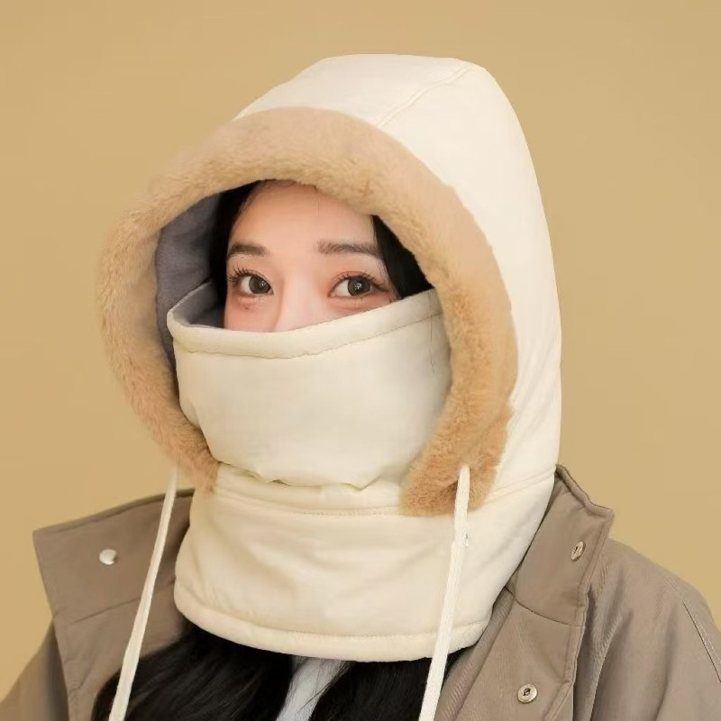 冬季骑行防寒面罩男新款加绒加厚防风护耳一体帽户外保暖帽女雷锋|undefined