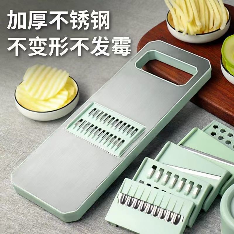 Stainless steel grater vegetable cutter kitchen special thick multifunctional vegetable cutter stainless steel grater potato slicer