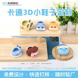 卡通鞋子定制母婴品牌儿童凉鞋促销礼品PVC软胶3D鞋模公仔小摆件