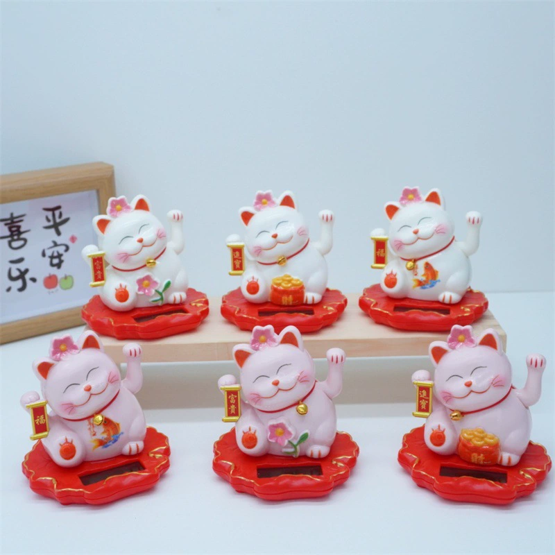 Трансграничные горячие ручки, чтобы разбогатеть кошка солнечная маня, кошка, креативные автомобильные украшения, украшения, подарки, милые и богатые
