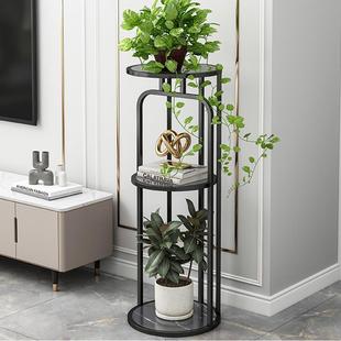 Flower Stand Living Room Floor-Standing Wrought Iron Tv Cabinet Corner Light Luxury Internet Celebrity Balcony Corner Simple Flower Pot Stand