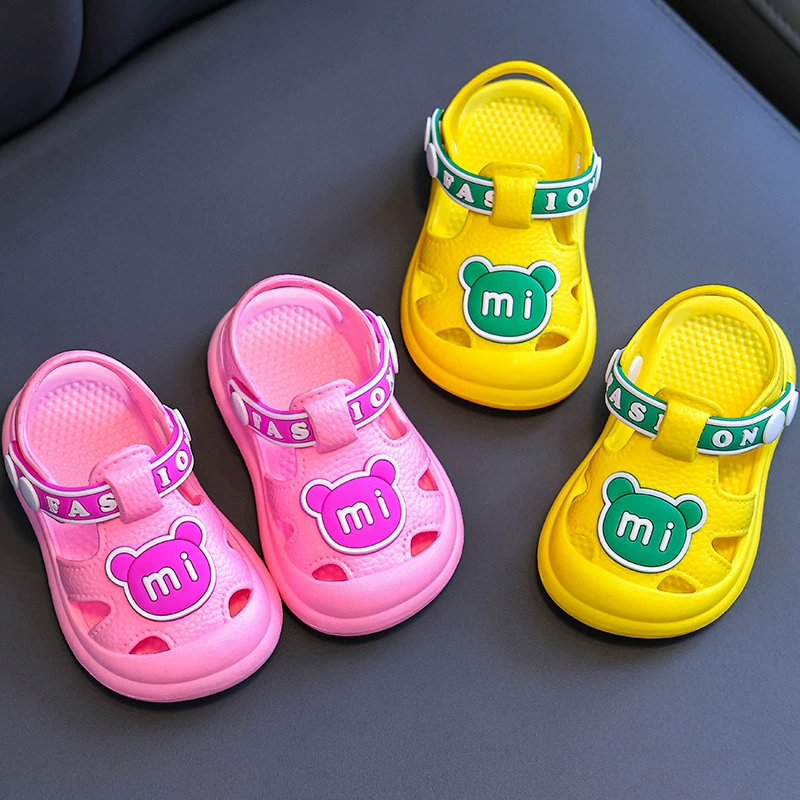 Детские сандалии, новые летние туфли Baotou с рисунком крокодила, детские нескользящие детские сандалии на мягкой подошве для младенцев