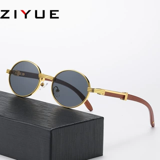 欧美复古小圆框墨镜男仿木纹太阳眼镜女朋克风可配近视司机墨镜潮