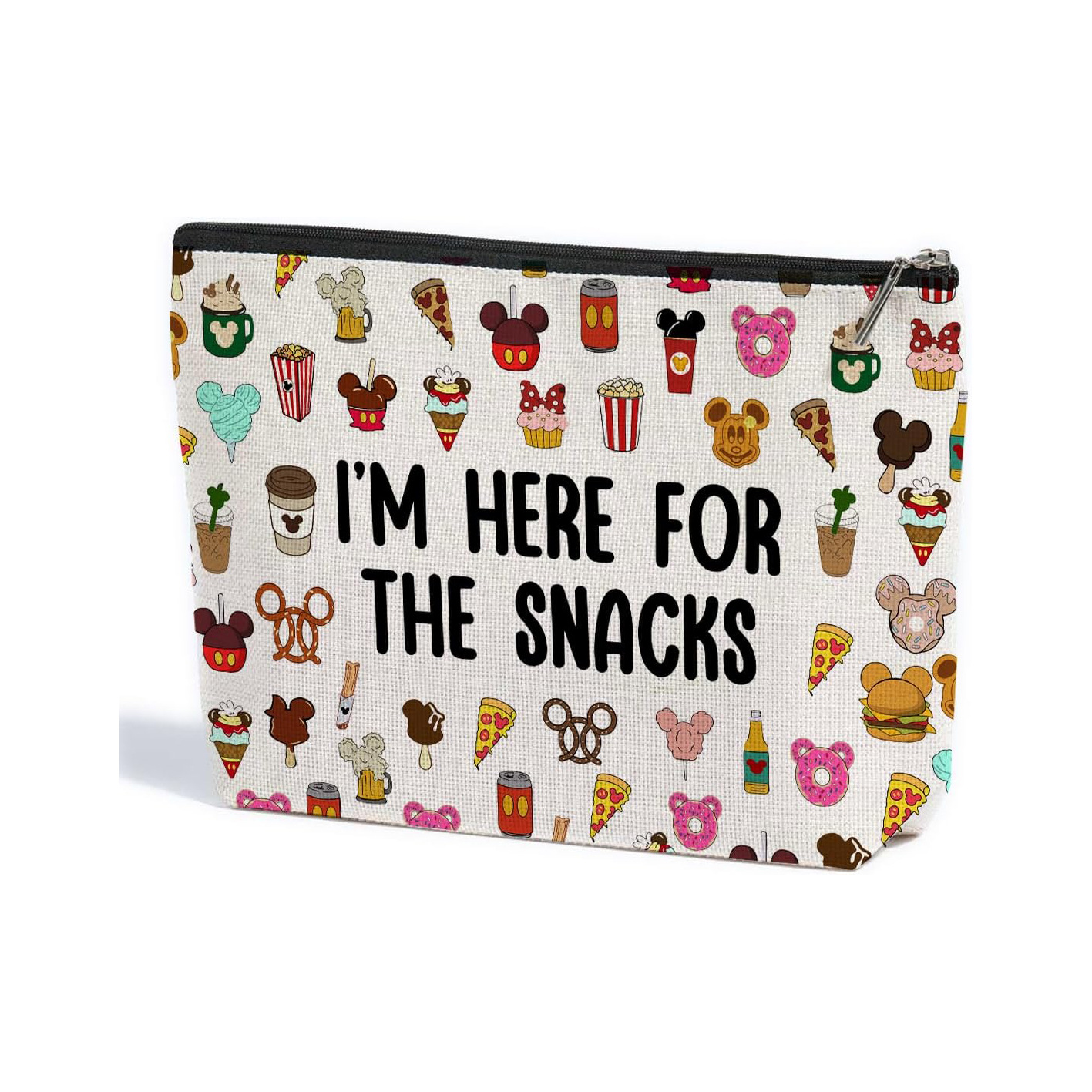Transfronterizo Amazon brote adorable Mickey impresión doble cara bolsa de maquillaje bolsa de almacenamiento bolsa de cremallera multifuncional para mujeres