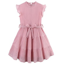 T 38934 Girl's Solid Round Neck Dress Ůͯ����ȹ �羳ŷ