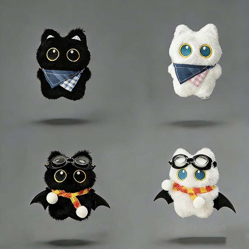 New Cute Little Black Cat Plush Doll Backpack Pendant Keychain Toy Car Decoration Couple Gift Ornament New Cute Little Black Cat Plush Doll Backpack Pendant Keychain Toy Car Decoration Couple Gift Ornament