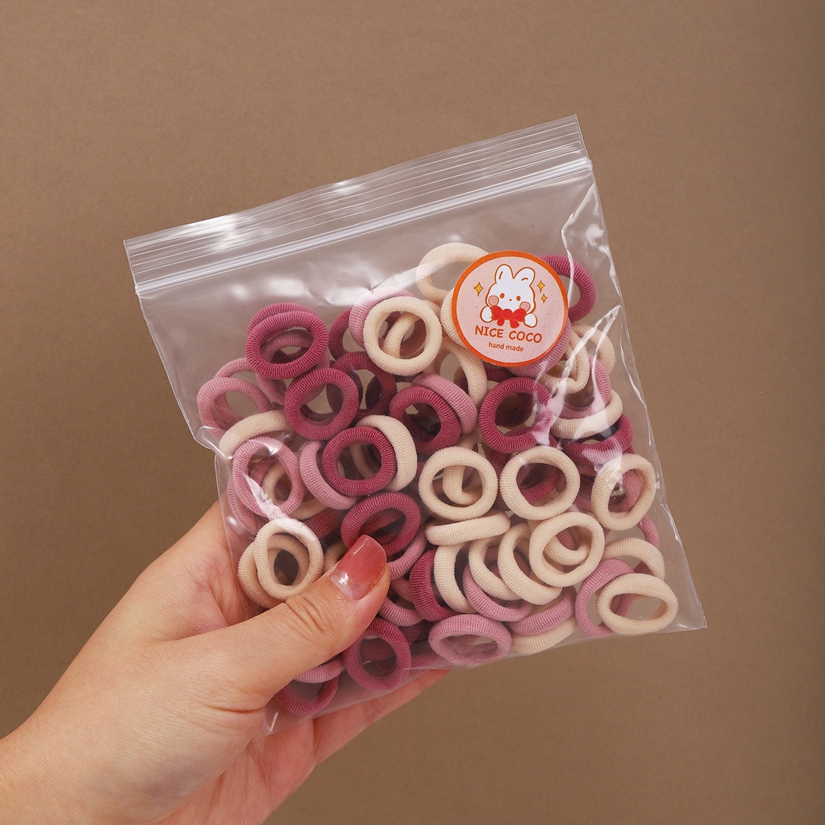 Cabeza de bebés de cabello de color caramelo anillo de cabello de goma de alta elasticidad cabello de mujer no lesionar cabello de cabello tocado de niña