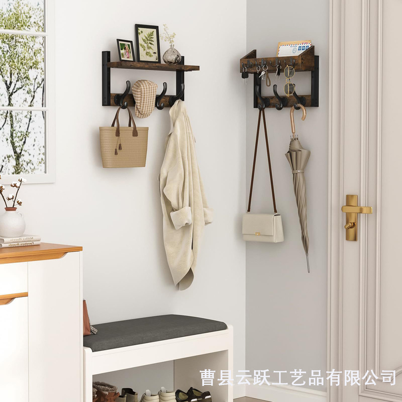 木制多层收纳实木玄关墙面收纳组合架墙上壁挂创意免打孔照片展示|undefined