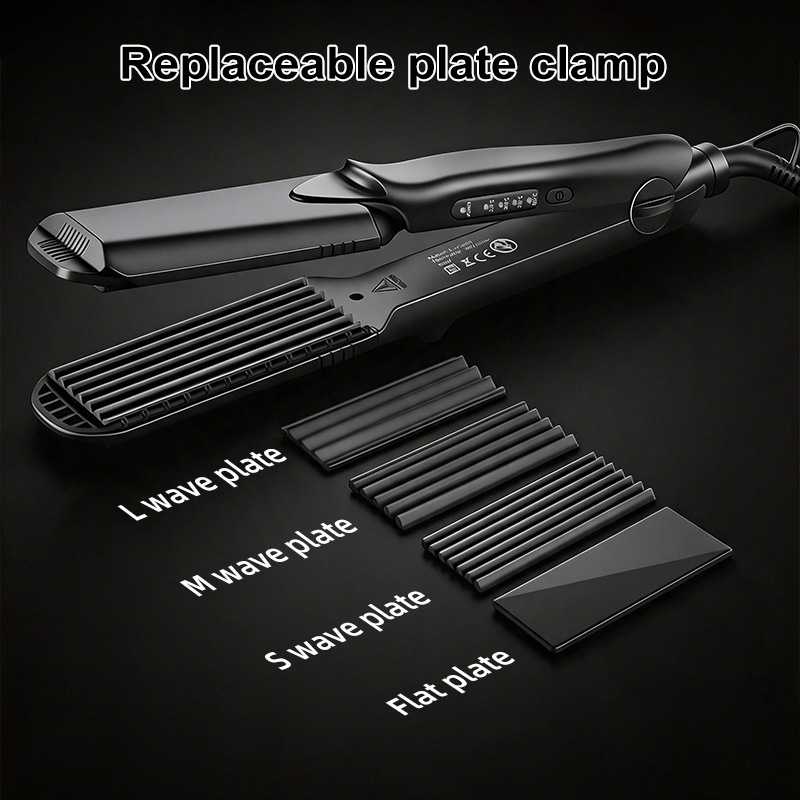 Cross-Border Exclusive Supply of 4-in-1 Interchangeable Flat Irons, Multifunctional Corn Wave Curling Iron, Universal Voltage, Non-Damaging to Hair, Wave Plate Cross-Border Exclusive Supply of 4-in-1 Interchangeable Flat Irons, Multifunctional Corn Wave Curling Iron, Universal Voltage, Non-Damaging to Hair, Wave Plate