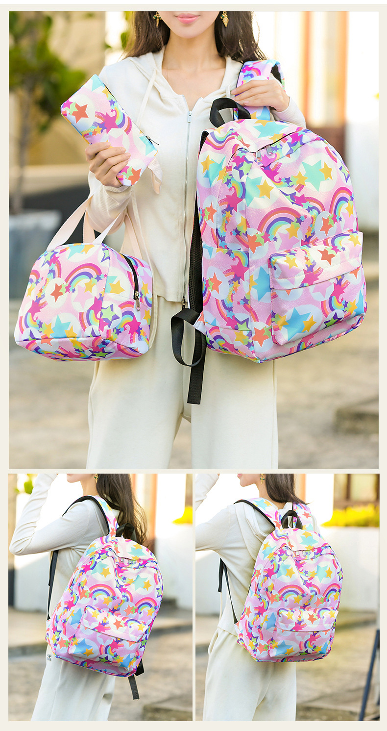 2024 new three piece letter travel for primary and secondary school students, lightweight waterproof backpack_voghion.com