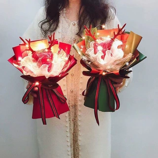 创意平安夜苹果花束材料包diy手工自制平安果包装纸走心圣诞礼物