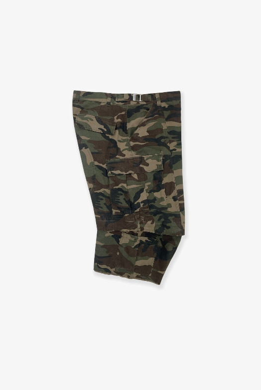 Men's Camouflage Cargo Shorts Loose Fit Deconstructed Streetwear_voghion.com