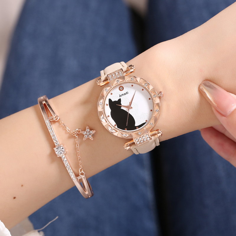 Casual Cat Buckle Quartz Women's Watches display picture 6