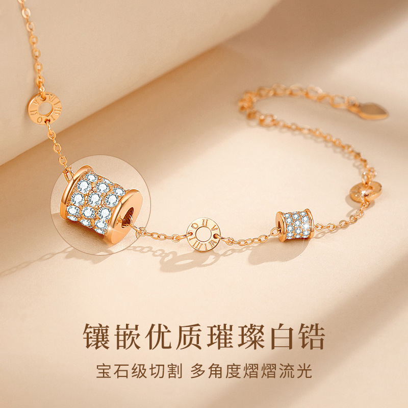 S925純銀ローマ数字小蛮腰ブレスレット女性ファッション軽贅沢ins風小衆高級感アクセサリー卸売り|undefined
