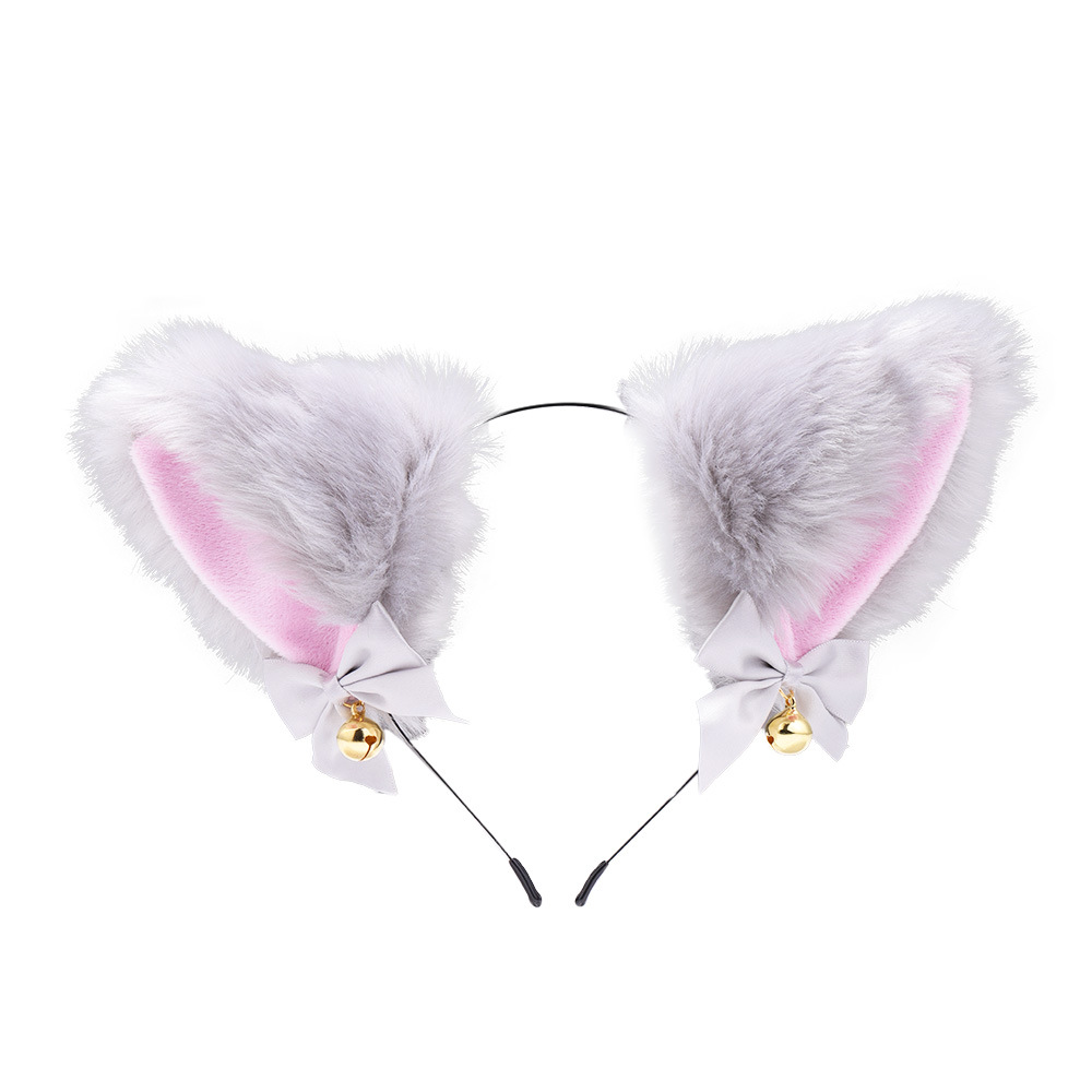 Amazon transfronteriza orejas de gato campana diadema Cos gato Niña Accesorios para el cabello accesorios de Navidad de Halloween tocado Accesorios