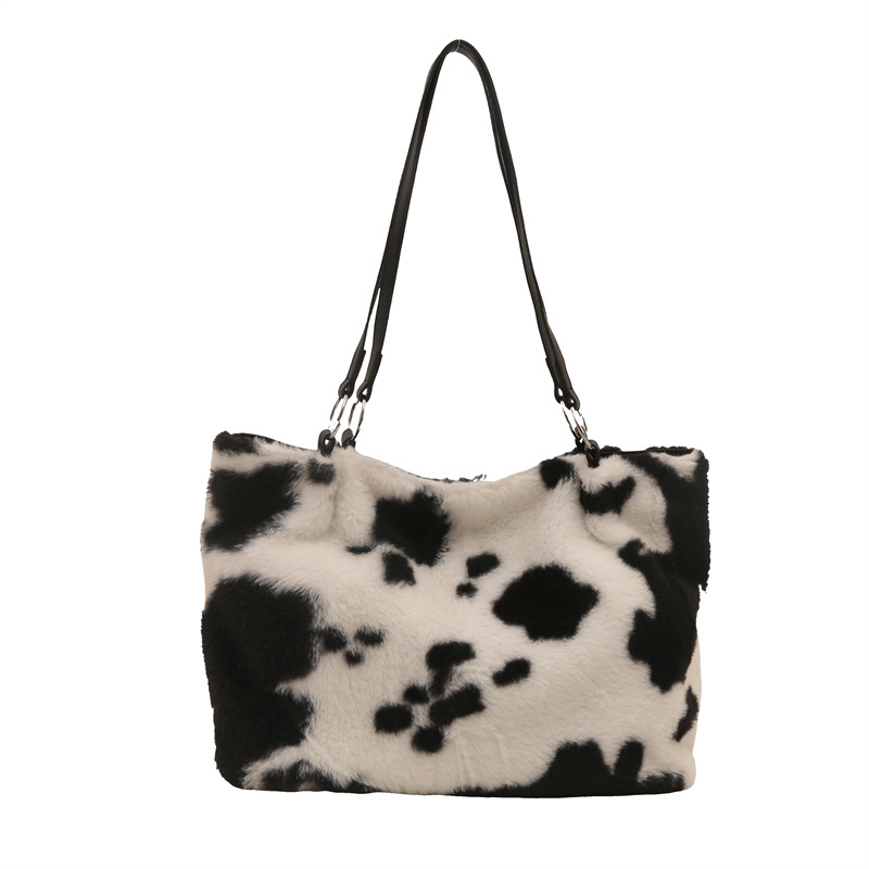 Bolso de lana de gran capacidad personalizado popular este año otoño e invierno 2024 nueva versión coreana de moda popular de un solo hombro bolso especial de este año