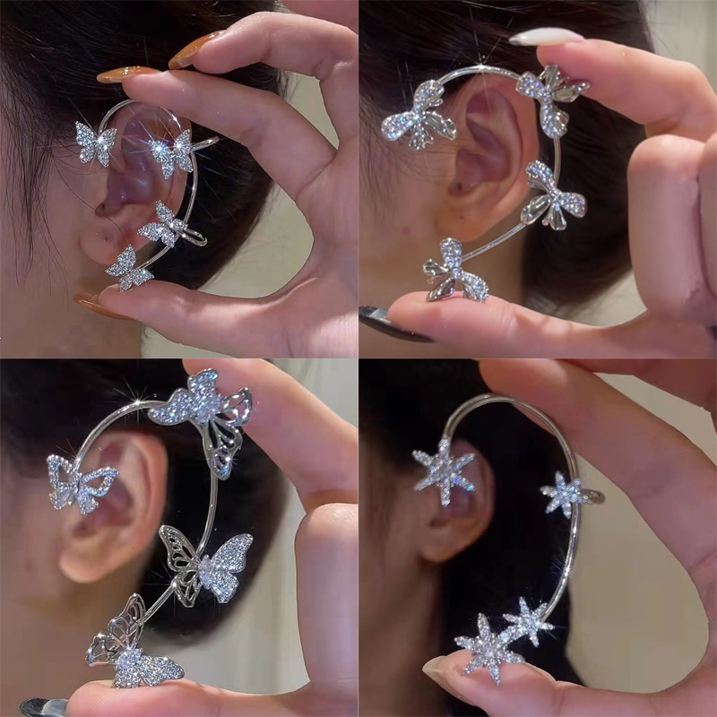 Vintage Butterfly Ear Hook No-ear Piercing Ear Hook Alloy Ear Bone Clip display picture 1