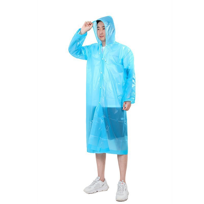 Impermeable largo de cuerpo completo EVA para evitar tormentas de lluvia engrosamiento niños adultos hombres y mujeres, un solo poncho portátil no desechable