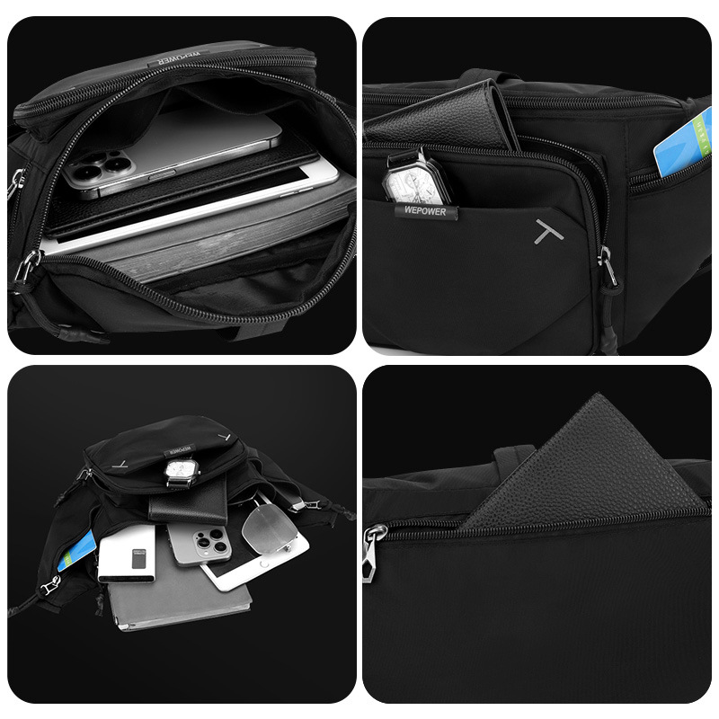 WEPOEWR nuevo bolso de cintura de hombre personalidad ocio al aire libre bolso de hombro de moda bolso de pecho