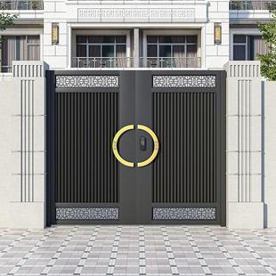 Aluminum Alloy Courtyard Gate Stainless Steel Wrought Iron Outdoor Garden Villa Electric Gate Light Luxury Single and Double Doors