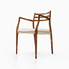 北美黑胡桃木餐椅78号椅62号椅丹麦设计师经典款休闲椅带扶手餐椅