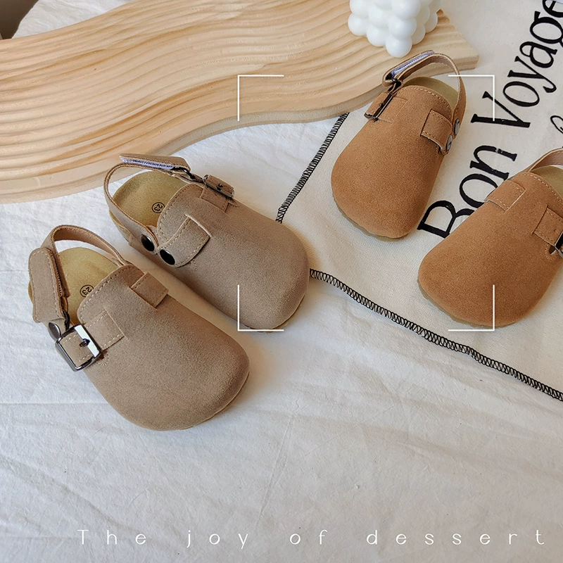 2023 осенние новые детские туфли для мальчиков в Корейском стиле с большой головой матовые уродливые милые туфли с закрытым носком уличные тапочки ретро Обувь