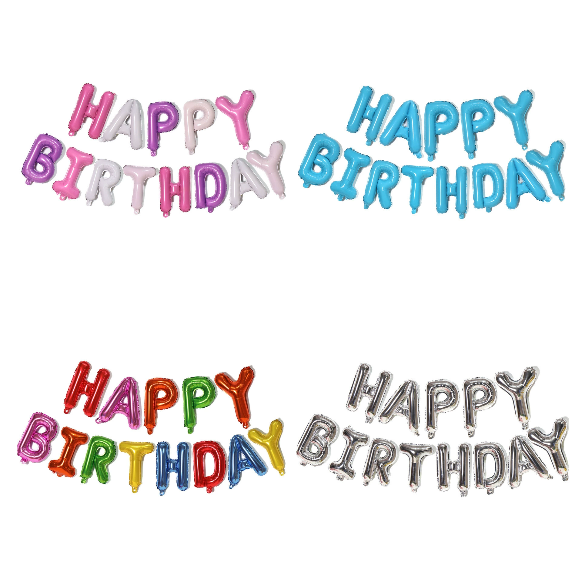 Праздничный шар из алюминиевой фольги Happy Birthday 16-дюймов, буквы, алюминиевая мембрана, набор шариков с днем рождения
