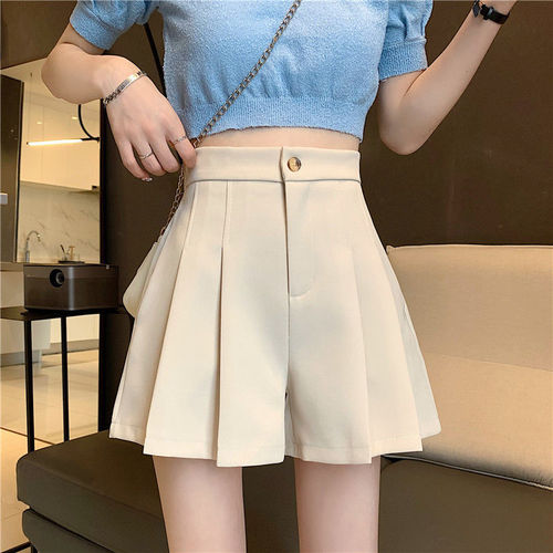 Women's Summer Trendy Korean Style Hot Pants Loose High-Waist Wide Leg Pants Slimming Home Casual Matching Outer Short Pants