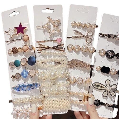 Fashion night market student hair accessories randomly packed by pounds and sold high-quality fashionable hairpins mixed with 50