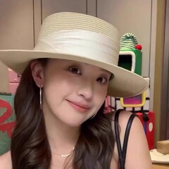 法式复古织带平顶礼帽女2025新款户外出游度假草帽时尚气质遮阳帽