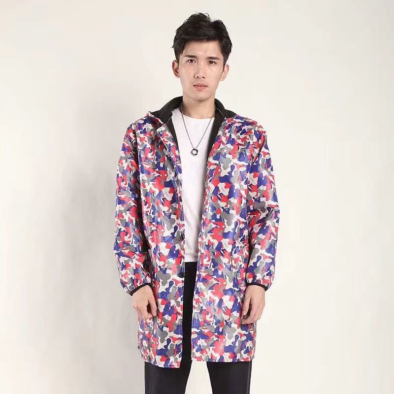 Autumn and Winter Button Hooded Overalls Aprons Men's and Women's Camouflage Thickened Warm Jacket Work Clothes Waterproof Fleece-Lined Overalls