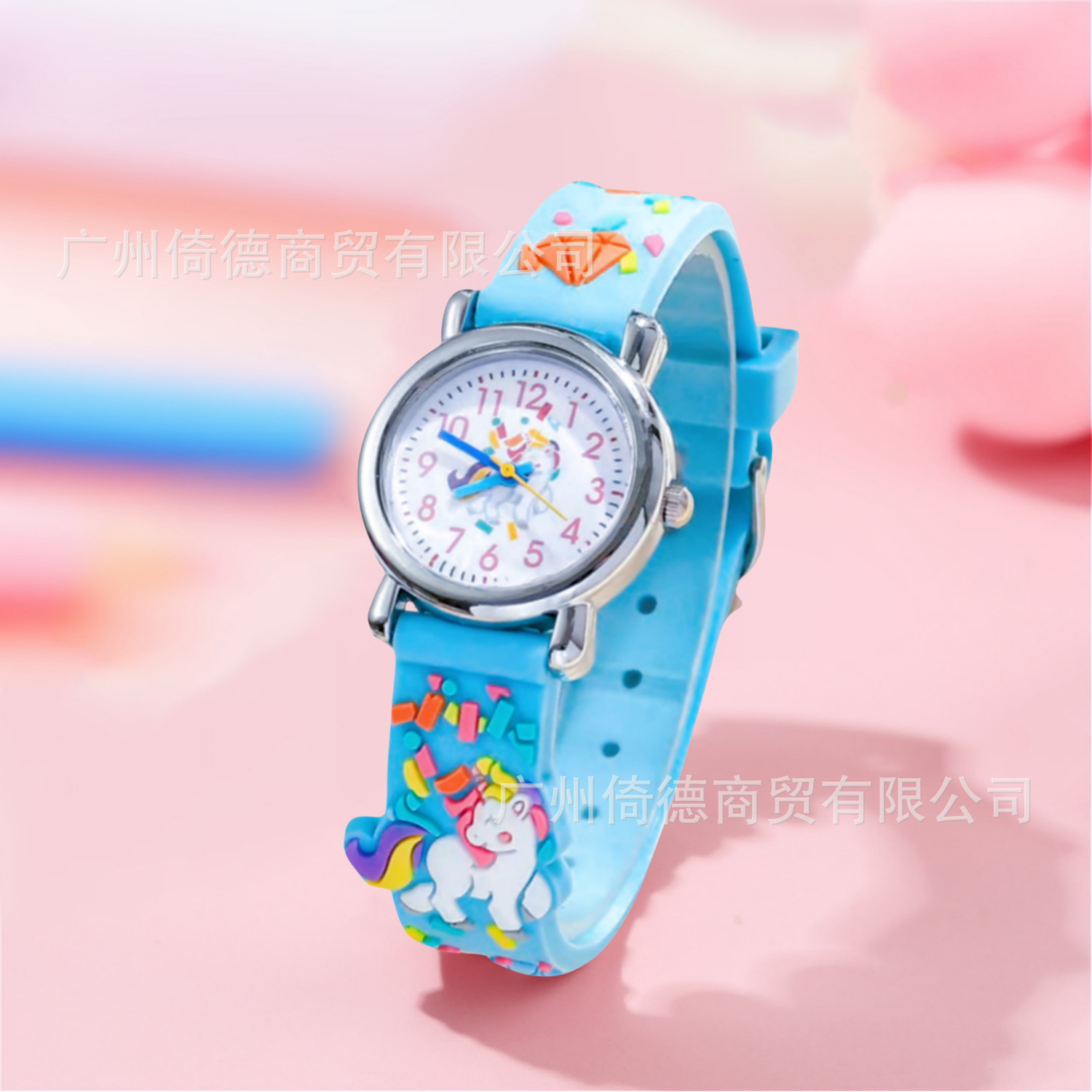 3D 좋은 시계 다이아몬드 꽃-블루 (가방)