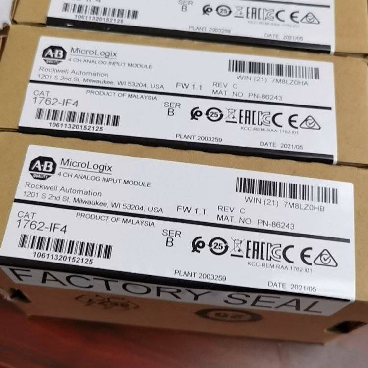 AB现货1756-L72 GuardLogix Logix5572处理器4MB罗克韦尔模块 175