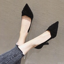 D 34736 Suede Pointed High Heels ϸ�߸����浥Ь ŷ������羳