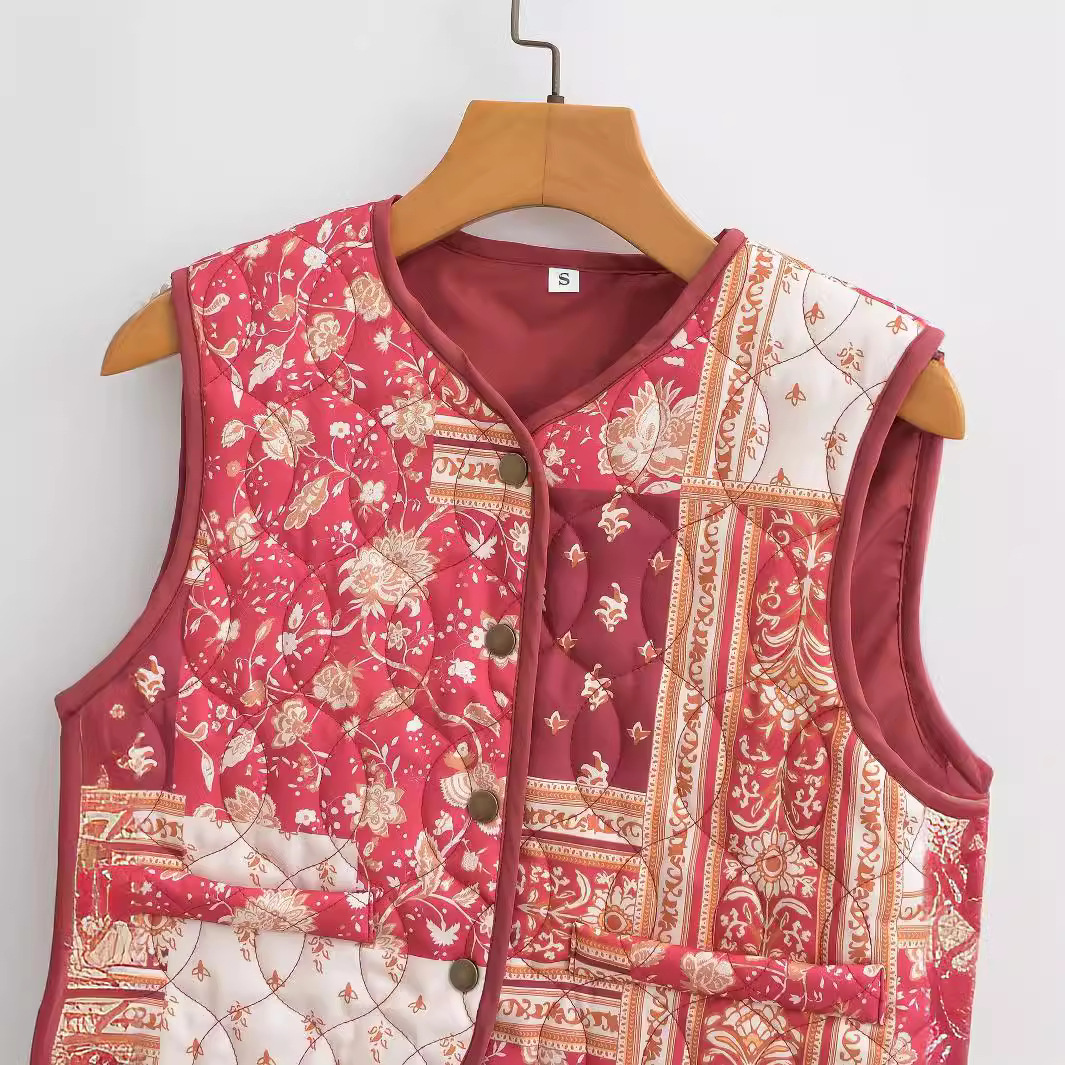 Giacca in cotone stampato da donna autunno 2024 nuova moda da strada w091 1663_voghion.com