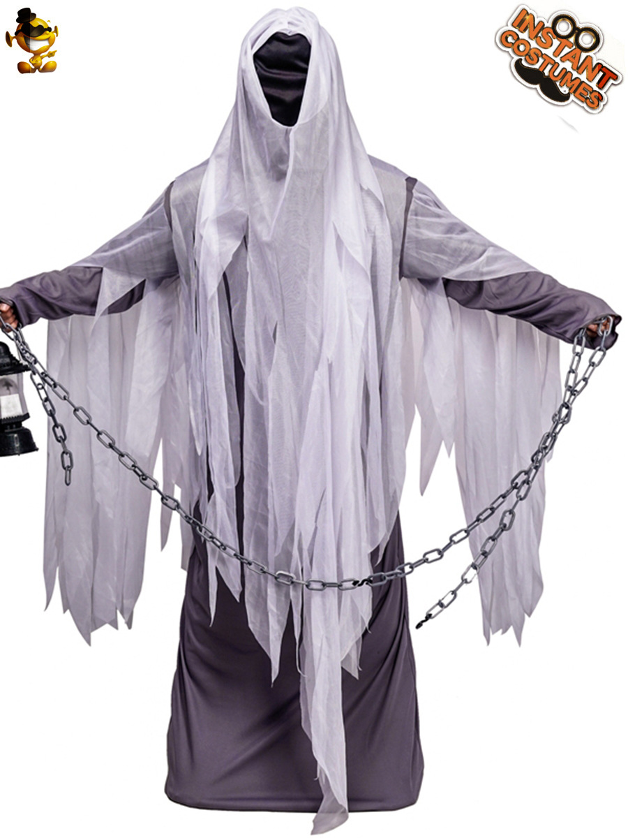 Hombre grande horror fantasma sin rostro traje de Halloween etapa Cosplay linterna fantasma distribución al por mayor