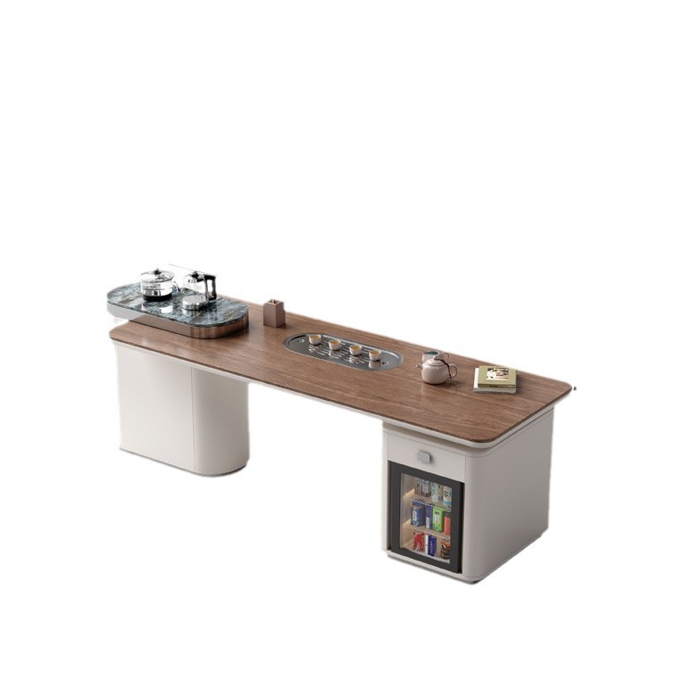 Mesa y silla de té minimalista moderna, combinación de oficina, mesa de té de kung fu de madera maciza china, sala de estar, juego de asiento de té de alta gama