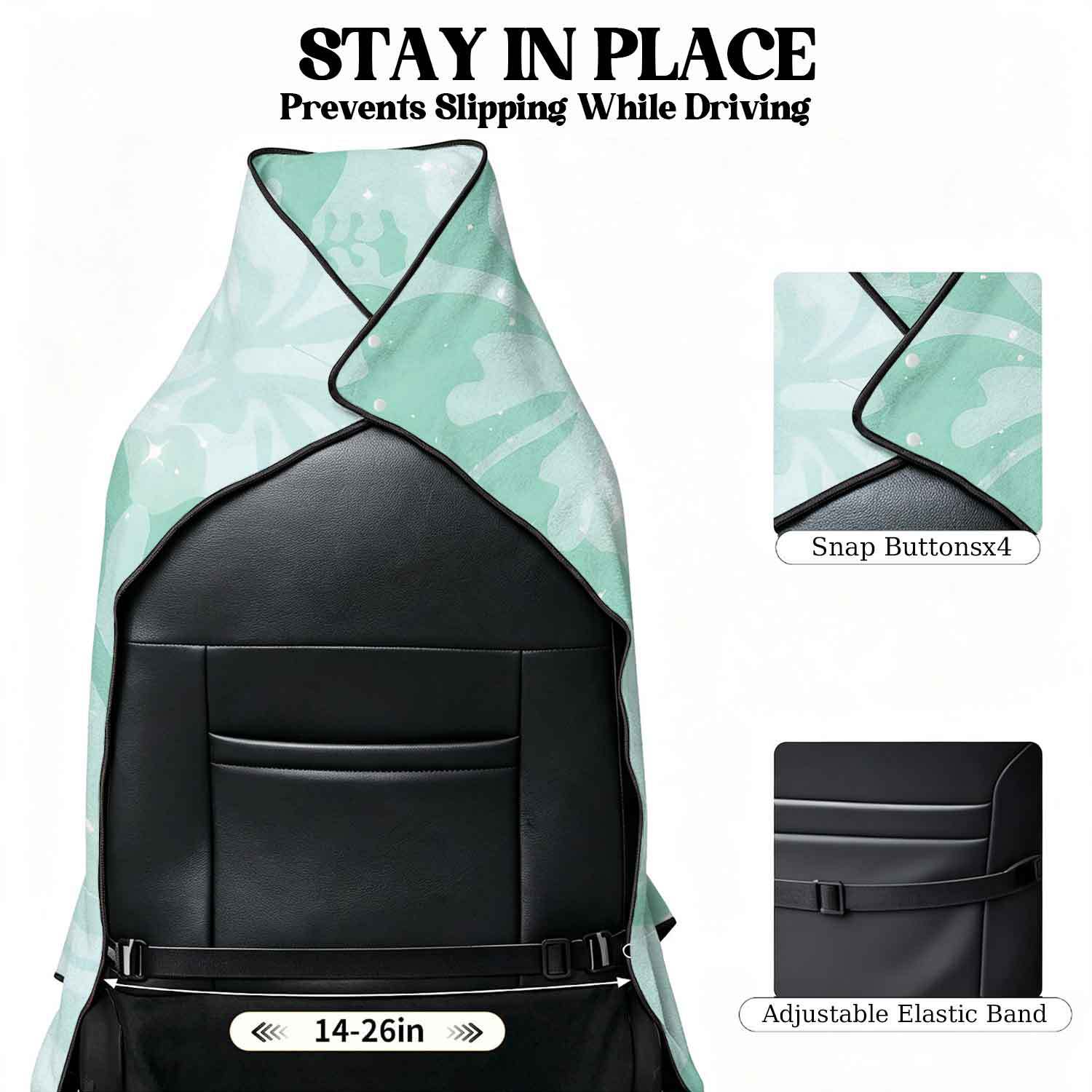 2-piece dual-use car seat cover, ultra-fine fiber, can be used as a beach towel, printed car protective seat cover 13