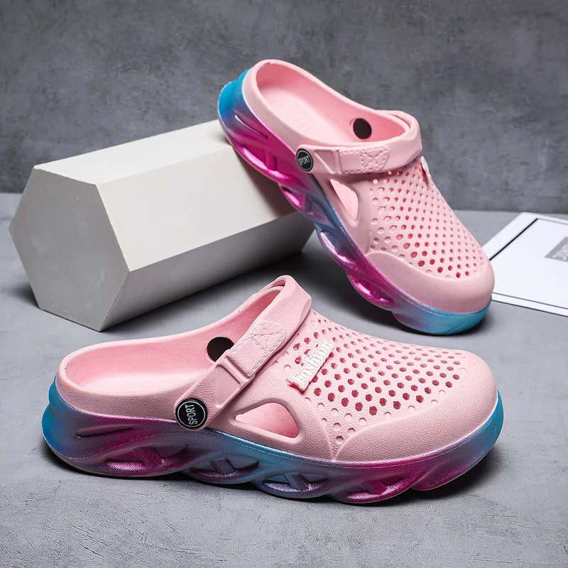 Туфли с дырками, Женская садовая обувь, дышащие удобные уличные сандалии, непромокаемая легкая женская обувь, молодежные живые Тапочки